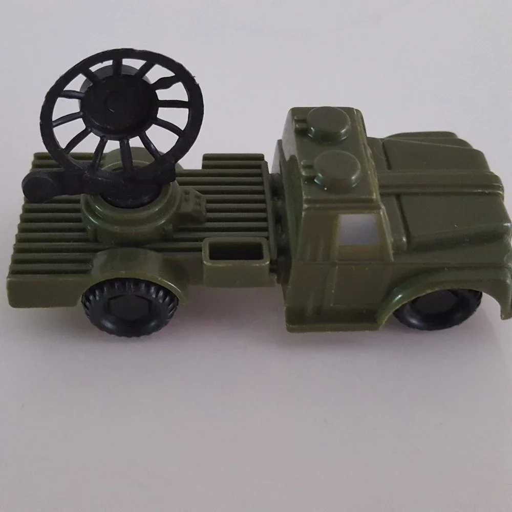 Vintage Green Plastic Army Military Vehicles Small